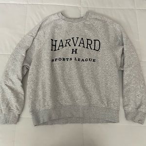 h&m harvard sports league grey sweatshirt size xs
